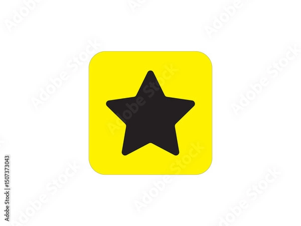 Fototapeta Star icon in round box icon and illustration 