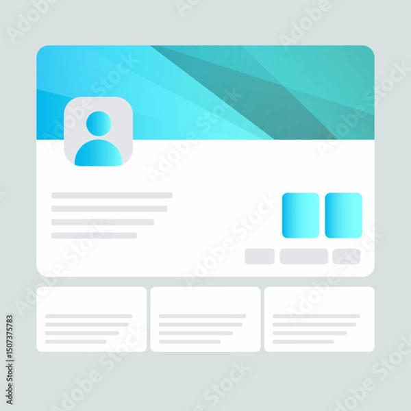 Fototapeta Digital branding LinkedIn cover mockup featuring elegant abstract gradient for professional presence