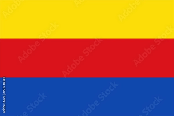 Obraz A vector illustration of the flag of North Holland, a province in the Netherlands.