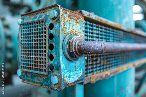 Obraz Rusty Industrial Machine Closeup