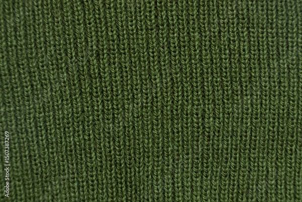 Obraz green knitted fabric texture macro