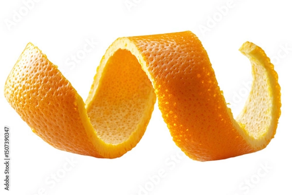 Fototapeta orange peel isolated on white background