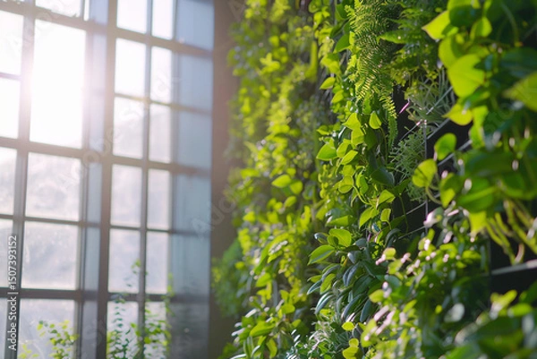 Obraz Sunlight Through Green Wall