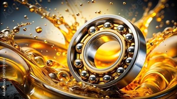 Fototapeta abstract background with gold rings