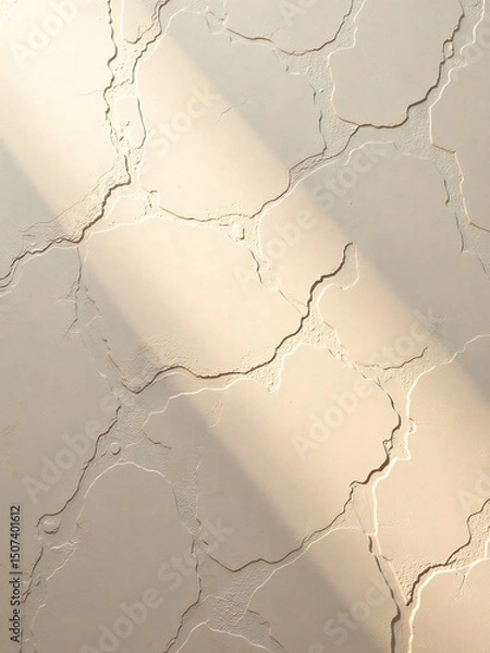 Fototapeta warm soft focus captures intricate network fine pores weathered light beige stone texture background gently illuminated