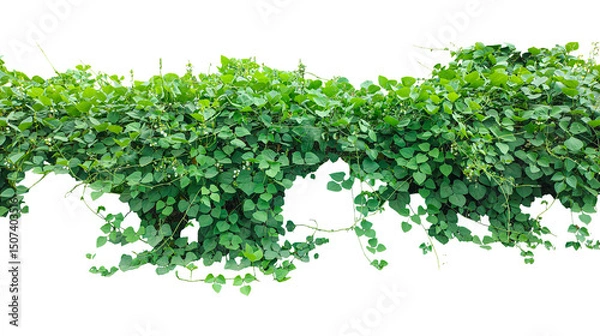 Fototapeta Fresh green ivy leaves with a vibrant texture, perfect for a natural background or isolated organic ingredient