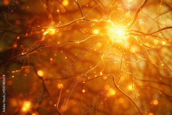 Obraz Golden Neuron Network