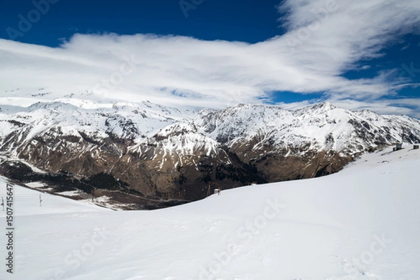 Obraz Panoramic view of the Caucasus mountains