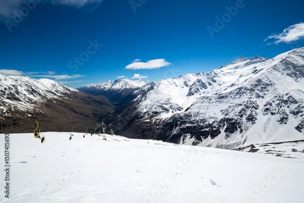 Obraz Cable car on the mount Cheget