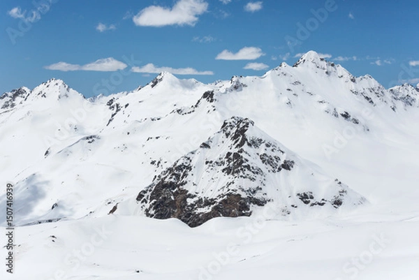 Obraz Panoramic view of the Caucasus mountains