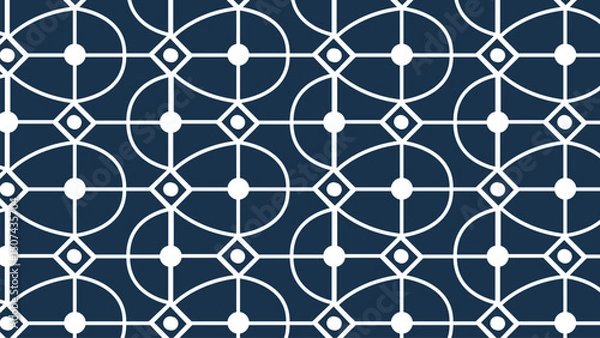 Fototapeta seamless pattern with abstract geometric shapes