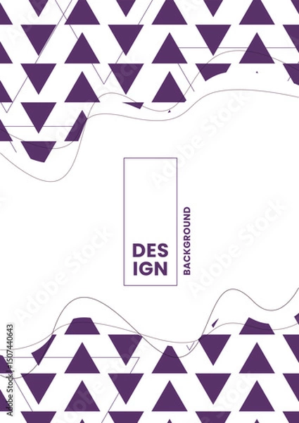 Fototapeta Purple geometric abstract background with triangle pattern.