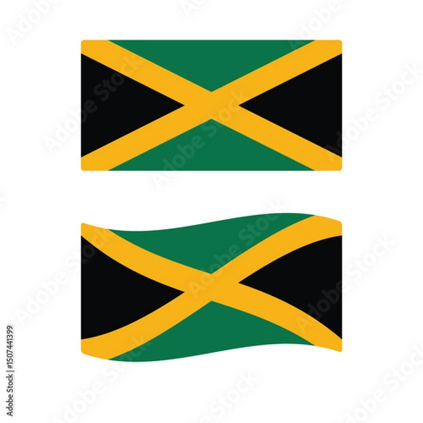 Obraz Jamaica Flag Icon Vector Design.
