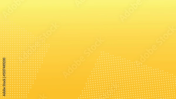 Fototapeta Sunny yellow summer background with dot pattern.