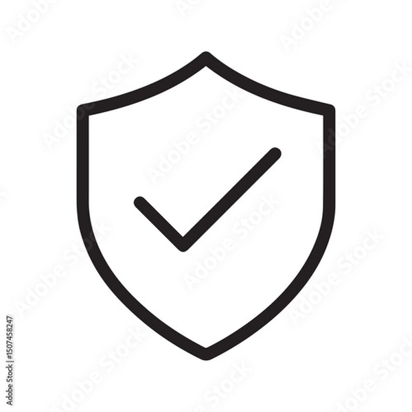 Fototapeta Security Shield with Check Mark
