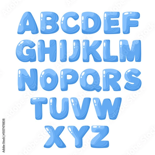 Obraz Alphabet, letters and water texture