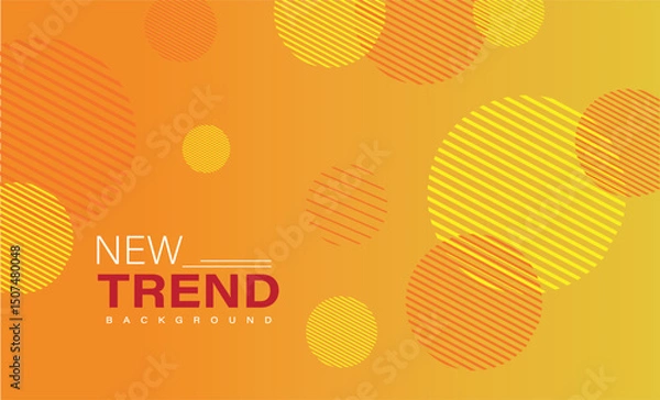 Fototapeta Modern Abstract Background with Striped Gradient Circles – Trendy Design Template
A vibrant abstract background featuring diagonal-striped circles in warm orange, red, and yellow tones. This dynamic a