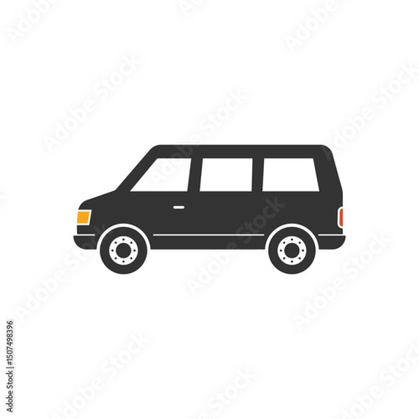 Fototapeta Minivan car icon. Vehicle symbol modern, simple, vector, icon for website design, mobile app, ui. Vector Illustration