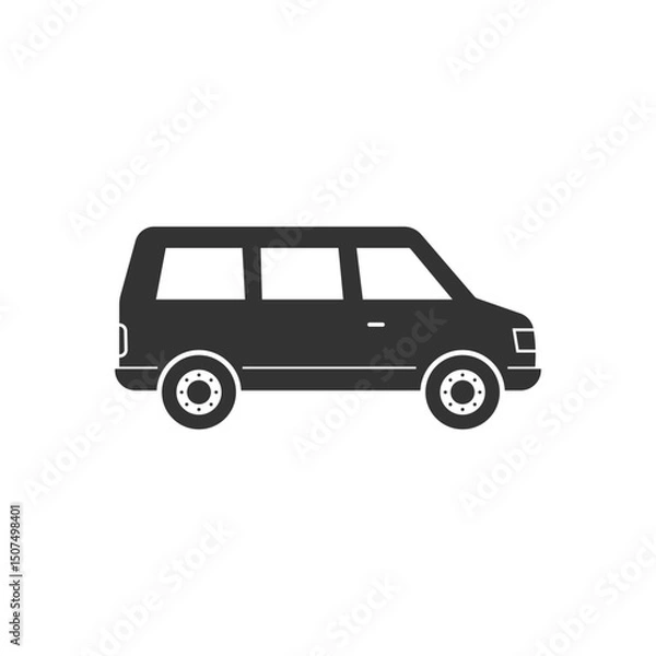 Fototapeta Minivan car icon. Vehicle symbol modern, simple, vector, icon for website design, mobile app, ui. Vector Illustration
