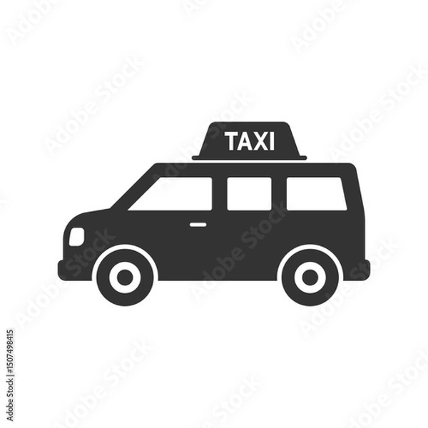 Fototapeta Taxi icon. Public transportation symbol modern, simple, vector, icon for website design, mobile app, ui. Vector Illustration