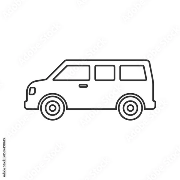 Fototapeta Minivan car icon. Vehicle symbol modern, simple, vector, icon for website design, mobile app, ui. Vector Illustration