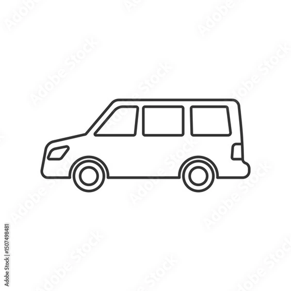 Fototapeta Minivan icon. Vehicle symbol modern, simple, vector, icon for website design, mobile app, ui. Vector Illustration