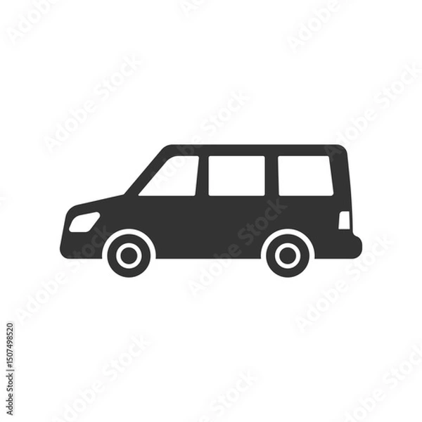 Fototapeta Minivan car icon. Vehicle symbol modern, simple, vector, icon for website design, mobile app, ui. Vector Illustration