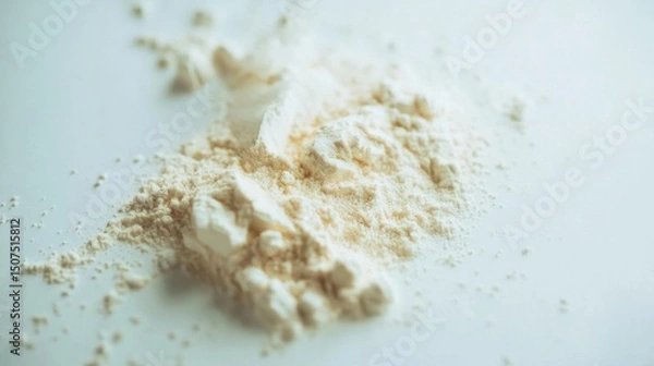 Fototapeta Protein Powder Spread Across White Surface - Standard V2 ×.