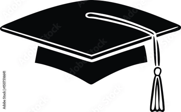 Obraz Academic Graduation Headwear  Minimal Silhouettes

