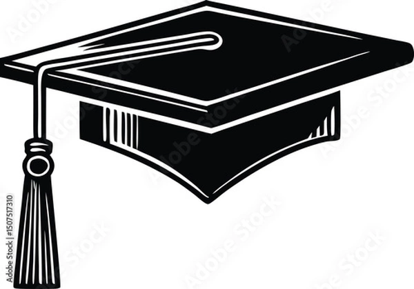 Obraz Graduation Caps  Minimal Vector Symbols

