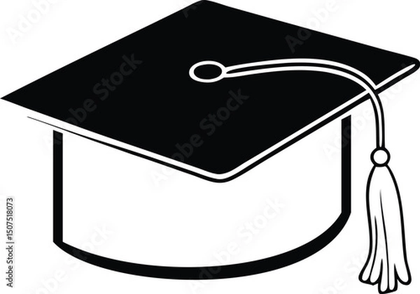 Obraz Graduate Cap Symbols   Minimalist Icon Set

