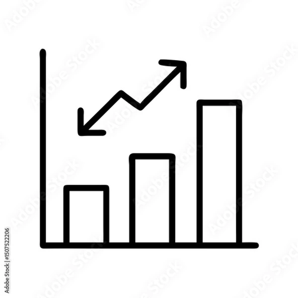 Fototapeta bar chart icon, bar graph icon, analytics icon, statistics icon, data chart icon, business chart icon, performance icon, financial chart icon, growth chart icon, report icon, data analysis icon, chart