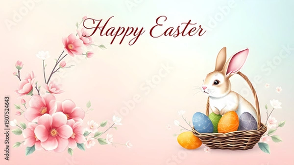 Obraz elegant greeting card happy easter