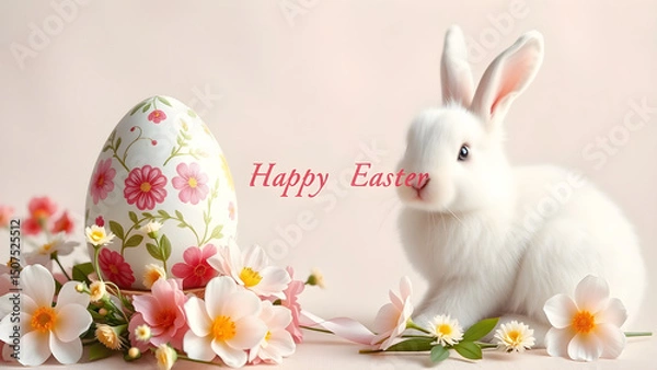Obraz elegant greeting card happy easter