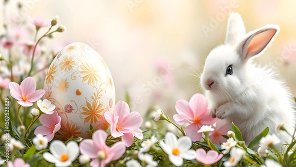 Obraz elegant greeting card happy easter