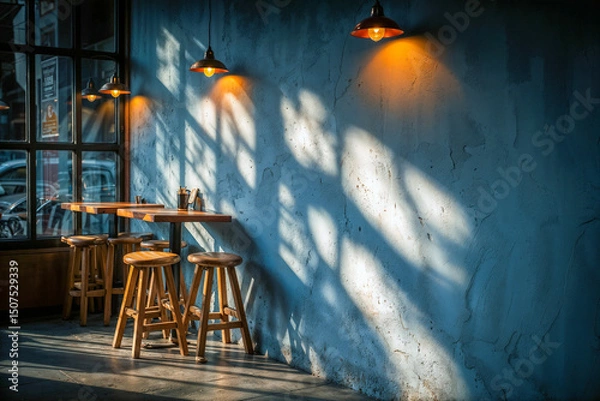 Obraz Cozy Café Corner with Morning Light