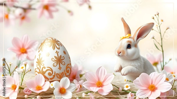 Obraz elegant greeting card happy easter