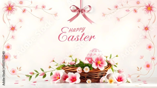 Obraz elegant greeting card happy easter