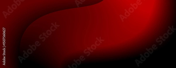 Fototapeta Abstract blurred red black color gradient wavy long background. Textured backdrop. Luxury business template for flyer, web page. Premium banner. NFT card. Cover design. Wave line. Metaverse. Book.