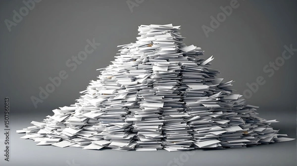 Fototapeta Pile of paper documentation
