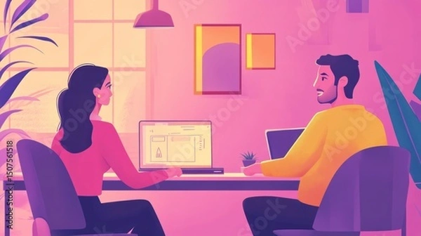 Obraz Colleagues Working