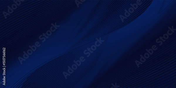 Fototapeta Premium background design with diagonal dark blue line pattern. Vector horizontal template for digital lux business banner, contemporary formal invitation, luxury voucher, prestigious gift certificate