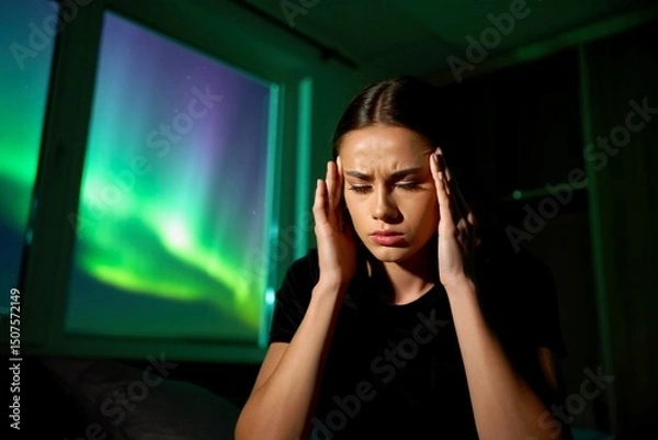 Fototapeta magnetic storms headache