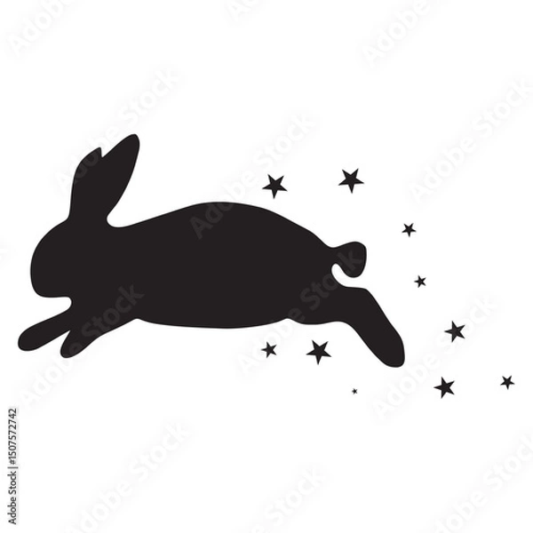 Obraz jumping rabbit icon

