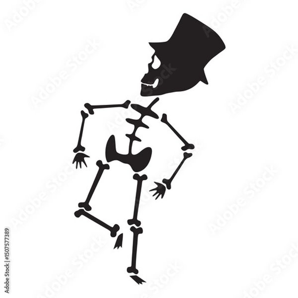 Obraz dancing skeleton icon

