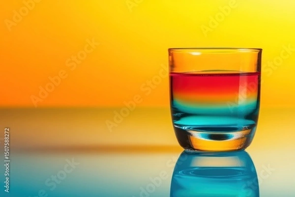 Obraz Colorful layered shot glass