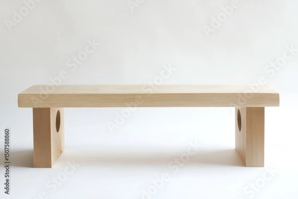 Obraz Simple light wood bench