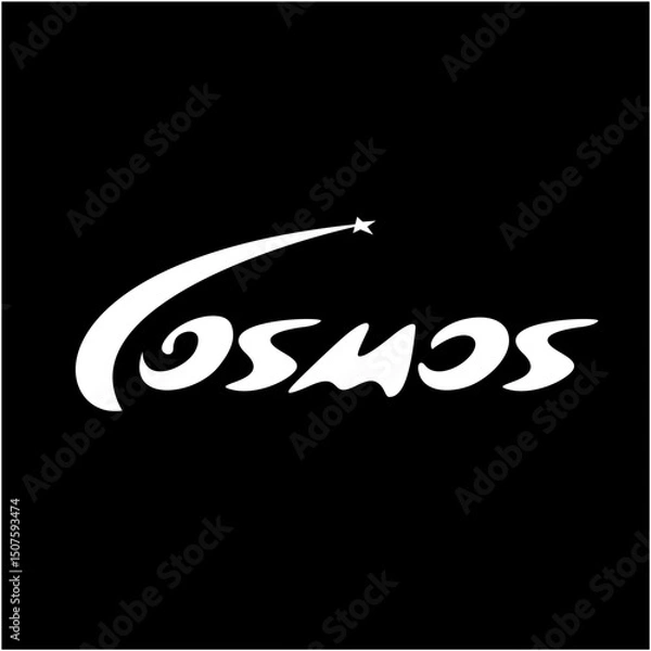 Fototapeta Cosmos original emblem font and graphic symbol for your projects