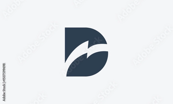 Obraz Initials colorful d logo design illustration