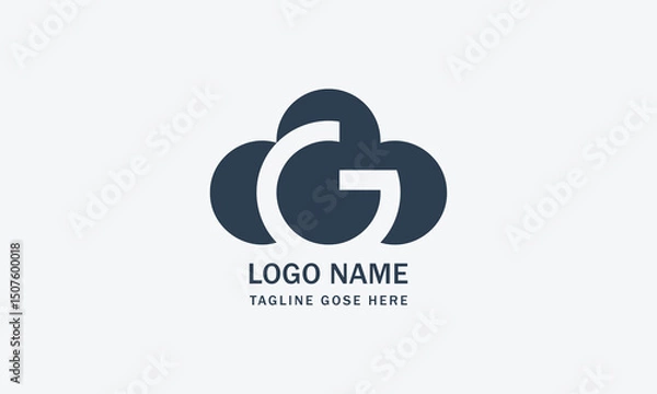 Obraz  cloud logo Flat design ideas vector